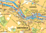 Birmingham Canal Navigations map extract image